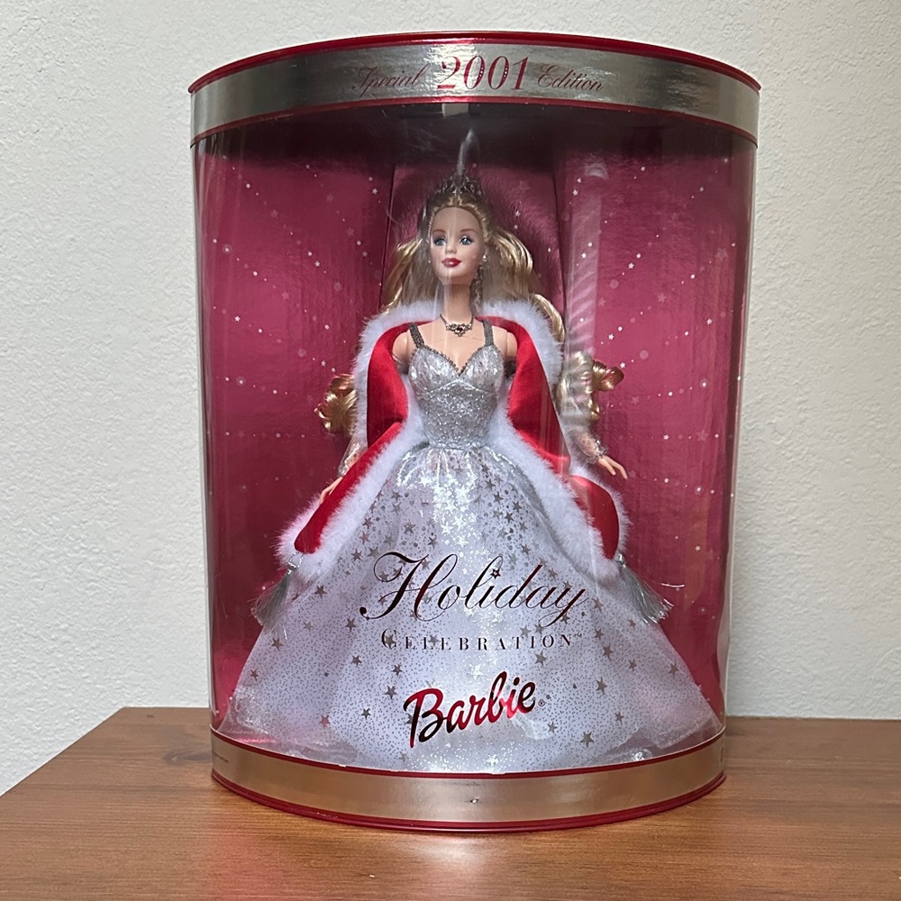 Barbie Holiday Celebration Doll in Sparkling Silver and Festive Red